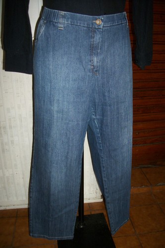 Pantalon droit jean coton bleu