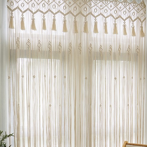 Inch large macrame curtain - 80,
