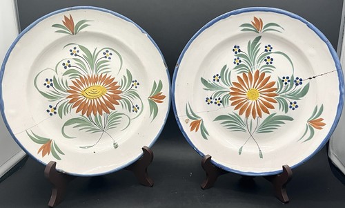 Paire assiettes faïence - d’assiettes,