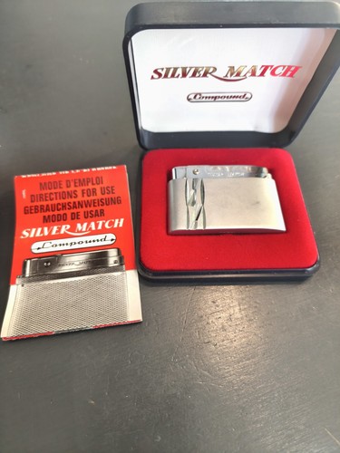 Briquet vintage silver match - briquet,