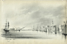 Egypte , vue de Damiette 