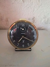 JAZ DISCRETO, ANCIEN RÉVEIL, CRÈME, CADRAN CERCLÉ MÉTAL DORÉ