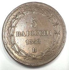 Pièce 5 Baiocchi 1852 B