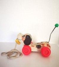 Ancien Vintage 1965 Chien à Tirer Little Snoopy Fisher Price Réf. 693 Jouet