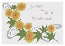 Croix Point Mariage Anniversaire Kit Échantillon Ou Motif Florashell Fleur Spray