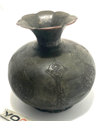 Vase ancien patiné forme - vase,