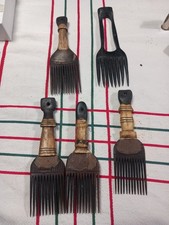 5x Peigne Art Tribal Ancien