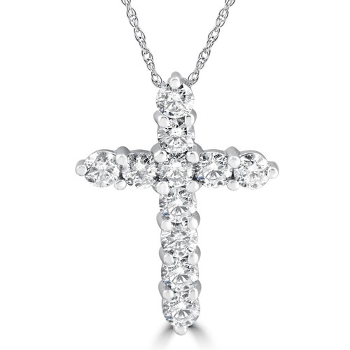 Pendentif croix diamant