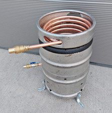 Chauffe-Piscine Inox Baril de Feu Avec Förderspirale Cuivre 18x1mm 15m 32er