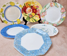 Lot Assiette à Dessert Arcopal Dépareillée – Décors Fleuris et Couleurs Variées