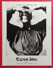 Publicité de presse: Vêtements Mode ESTER KEN Paris l'Art du Chemisier 1991