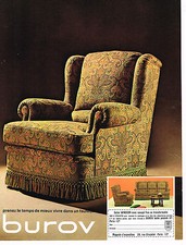 PUBLICITE ADVERTISING 094  1968  BUROV   salon WINDSOR   sièges fauteuils
