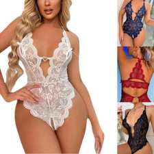 Lingerie Sexy En Dentelle Pour Femmes Sous-Vêtement Fin À Col En V Sans /