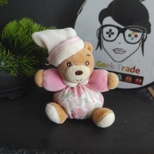  Mini Doudou Ours Boule Liberty Rose Beige Fleurs Kaloo #geektradedoudou