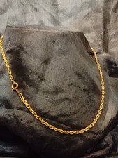 Collier Chaine Maille Singapour (1) Plaqué Or 45cm