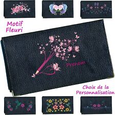 Porte-Chéquier en Cuir Noir