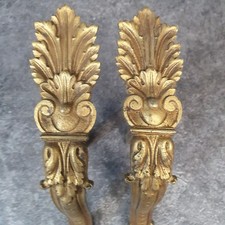 Paire d'embrase barre a rideau en bronze XIX ème ref AP202