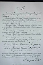 DEPREUX Laurent Rivain FAIRE PART Wargnories Hautmont 1902