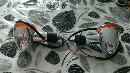 Paire clignotant chromé - paire,