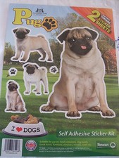 Stickers - chien CARLIN  - 2 planches 