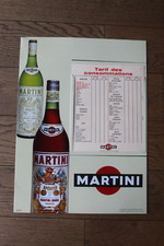 PLV en métal Tarif des consommations MARTINI / Havas