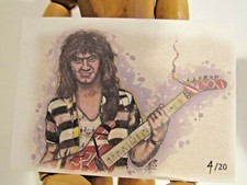 Eddie VAN HALEN ACEO Print Card By Phil Born Guitar Rock Legend  Limited Run 