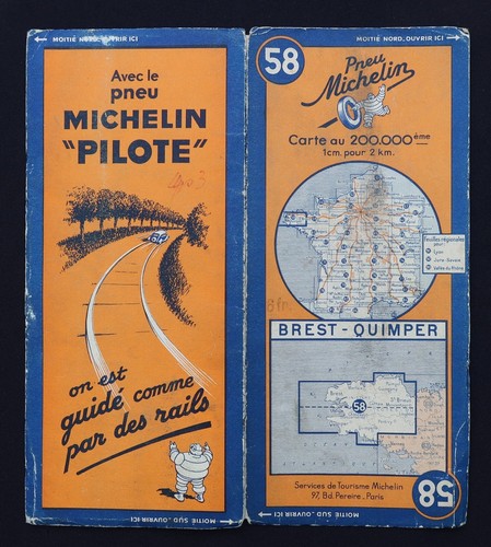 Carte michelin brest - carte,