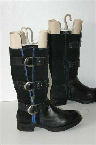 Texto bottes bikers daim - bikers,