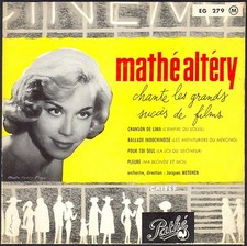 MATHE ALTERY CHANTE LES GRANDS SUCCES DE FILMS N°2 45T EP BIEM PATHE EG 279