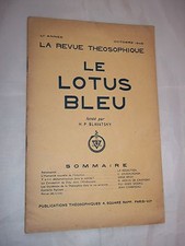 LA REVUE THEOSOPHIQUE - LE LOTUS BLEU, no 1 (OCTOBRE 1946) H. P. BLAVATSKY