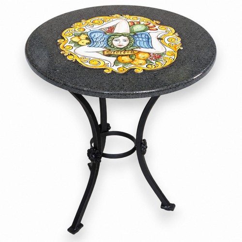 Table ronde pierre - table, en