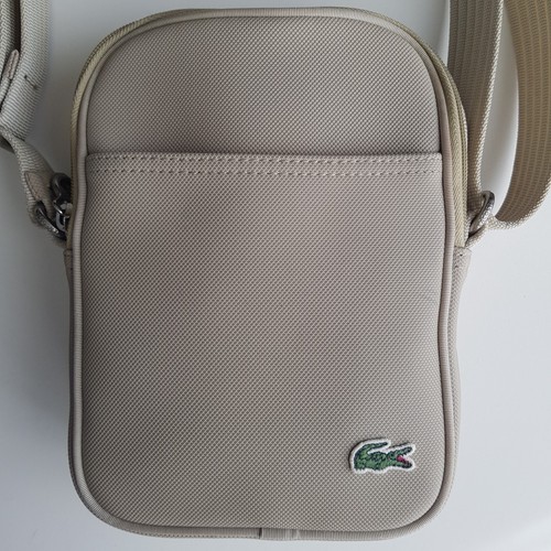 Sacoche zippée beige lacoste - zippée,