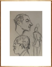 CHARLES KIFFER (1902-1992) LE CELEBRE CLOWN GROCK PARIS 1950 (648)