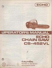ECHO CHAIN SAW OPERATOR"S