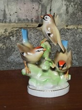 Groupe d'oiseaux en porcelaine de Saxe