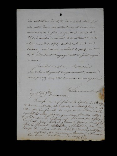 Alphonse lamartine lettre - alphonse, de