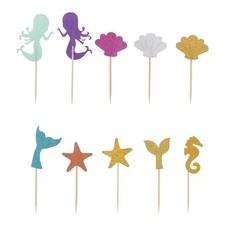  39 PCS Décoration Gateau Gâteau Décorations De Gâteaux Sirène Pour Les Filles