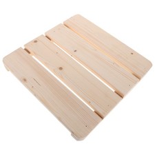  Caillebotis de douche en bois : 30 x 30 cm, lattes antidérapantes - Revêtement