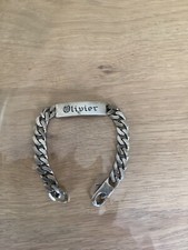 gourmette homme en argent (gravée du prénom OLIVIER