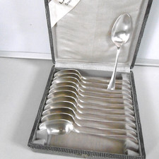 12 cuillères a café metal argenté pop