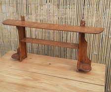 Jolie étagère ancienne en hêtre, milieu XXe, à poser ou suspendre