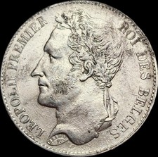 BELGIQUE 5 FRANCS 1849