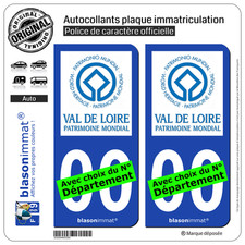 2 Autocollants plaque