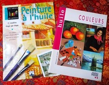 Lot 2 livres La peinture à l'huile - Technique, Matériel, Modèles, Couleurs