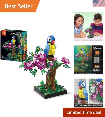 Micro brick flower parrot - brick, toy