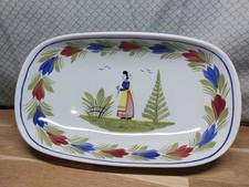 Plat oval faïence HB Henriot