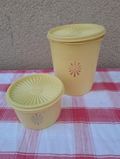 Tupperware Vintage 2 Boîte Soleil Jaune 12 Cm Et 15 Cm années 70 Jaune TBE