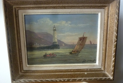 Tableau ancien marine phare - ancien,
