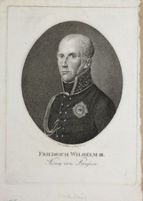 Portrait De Friedrich Wilhelm III. (1770-1840) En Gravure 1807
