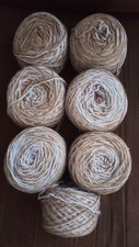 Lot de 7 Pelotes de Laine (Acrylique) Mauve et Marron Taupe (460g) - douce
